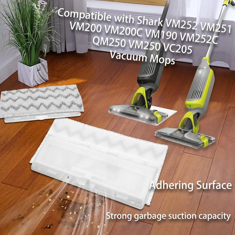 Многоразовые подушечки для вакуумной швабры Shark Vacmop VM252 VM250 VM200 VM190 запасной