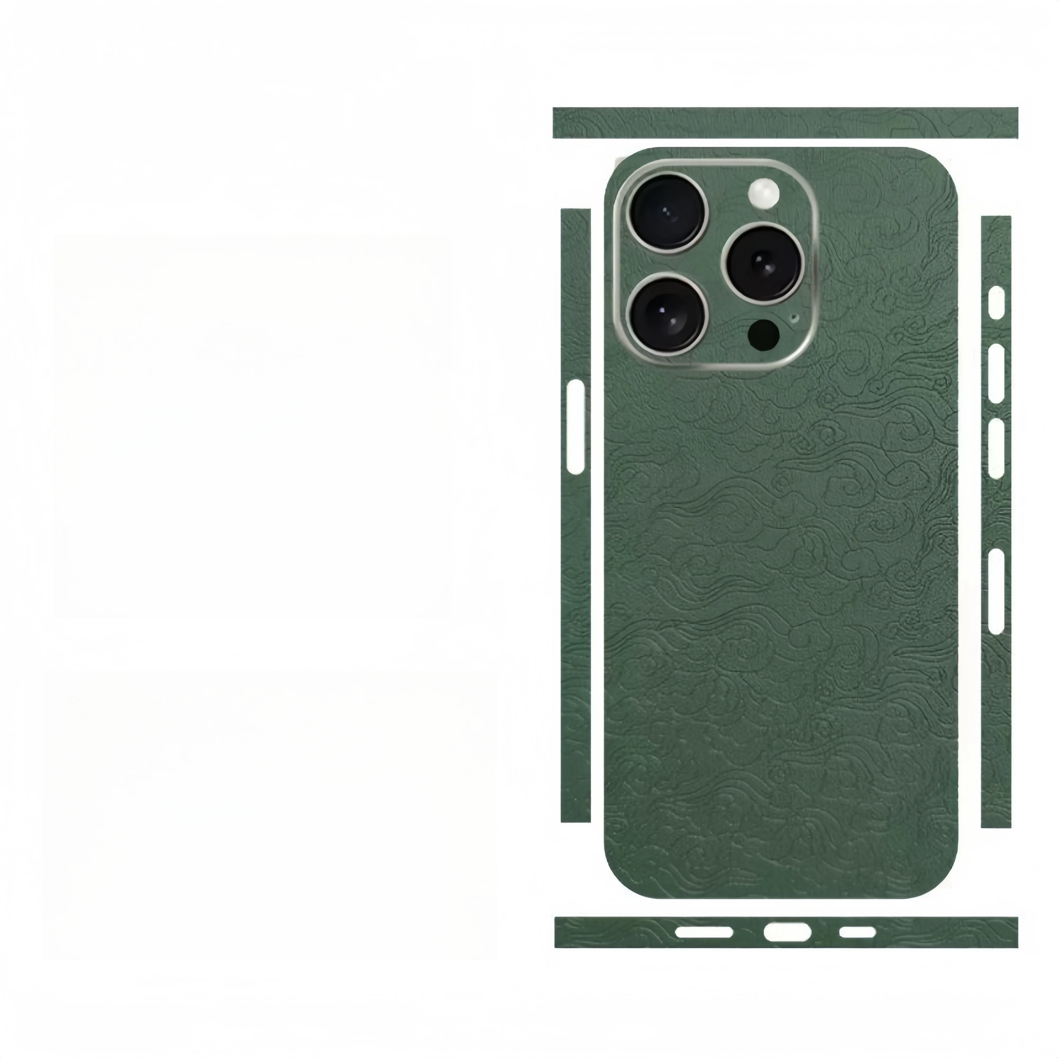Leather Grain Rear Sticker Wrap Skin Paste For iPhone 1615 14 13 Pro Max mini 13Pro 14Pro iPhone15 Plus Back Film