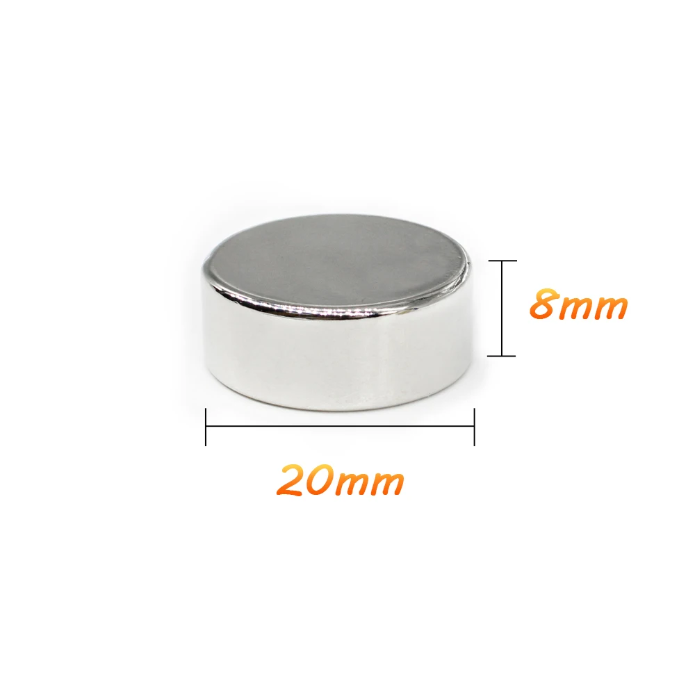 

2/5/10/15/20PCS 20x8 Round Search Magnet 20mm X 8mm Rare Earth Neodymium Magnet Disc 20x8mm Permanent Magnet Strong 20*8 mm