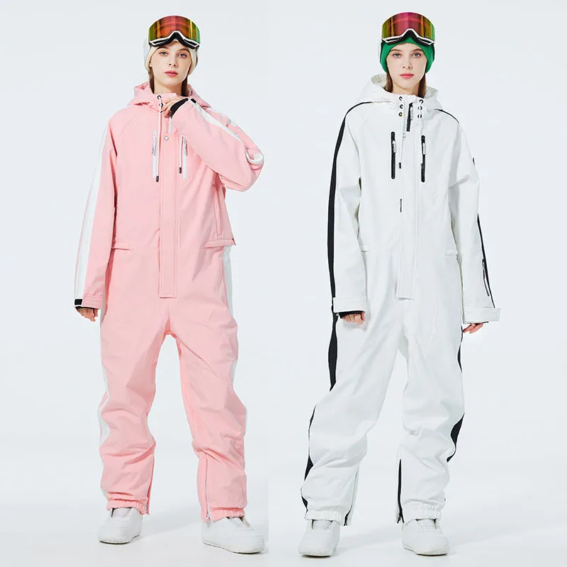 Лыжный комбинезон для мужчин и женщин цельный лыжный костюм зимний уличный
