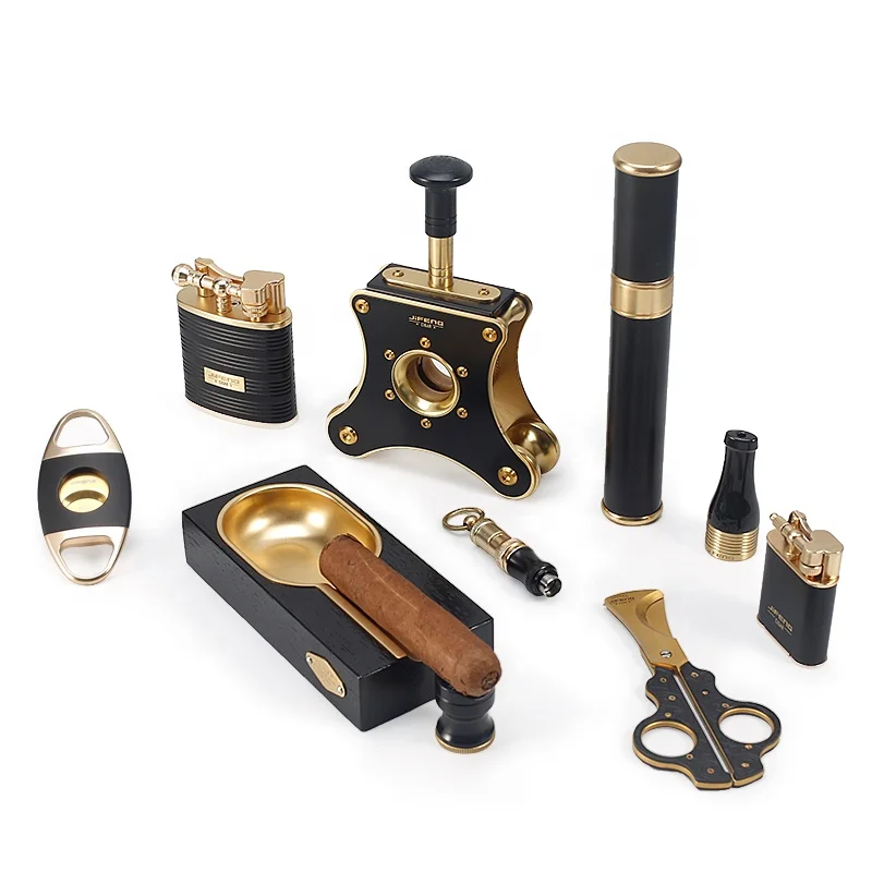 

JIFENG BOSS metal hardware tools ashtray crafts smoking torch lighter accessories wenzhou zhejiang cutter custom gift cigar set