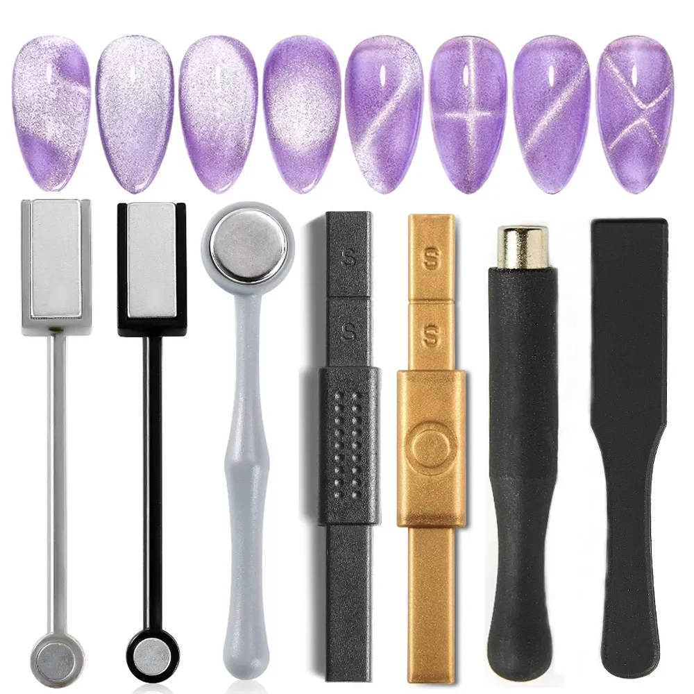 

Pc Silicone Magnet Stick Strong Effect Magetic Board for 9D Cat Eyes UV Gel Polish 3D Line Strip Multi-function Nail Tools