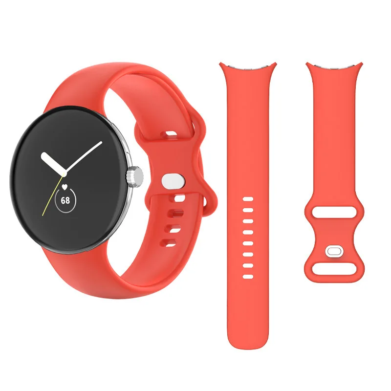 Silicone strap for Google Pixel Watch Sport Band for Pixel Watch Smartwatch Wristband Bracelet Replacement Watchband Accessories