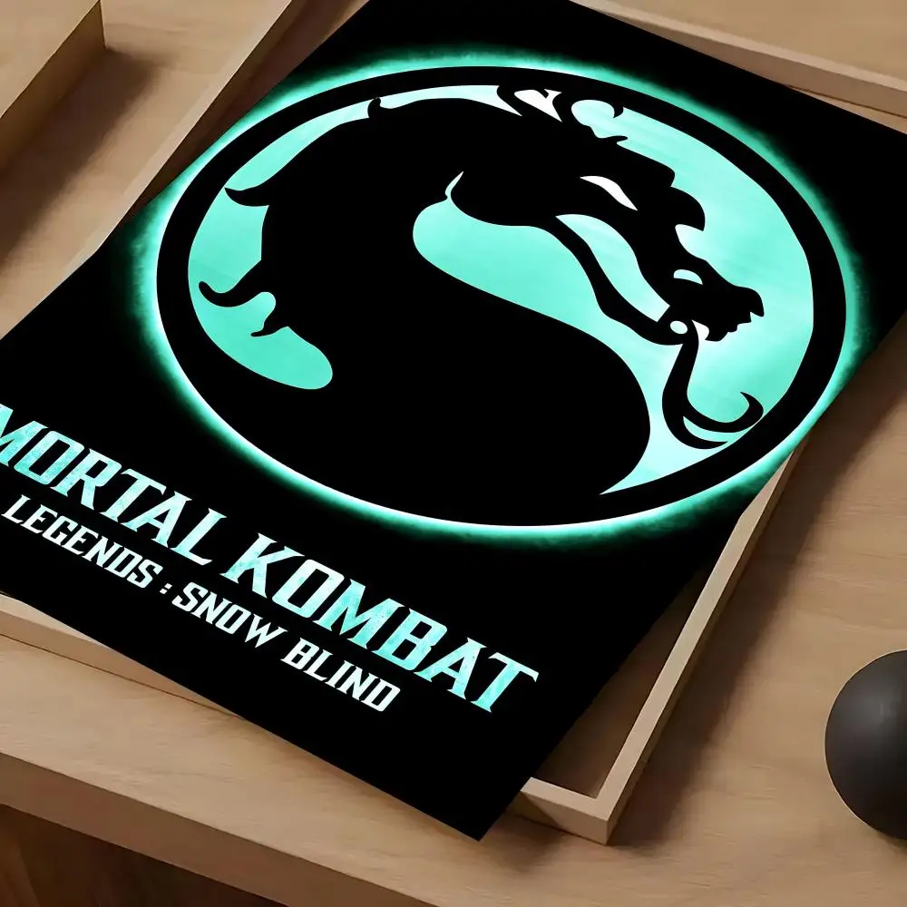 Фото Постер Mortal Kombat, самоклеящаяся художественная водонепроницаемая бумажная наклейка, декор для кофейни, бара, комнаты, стены №5
