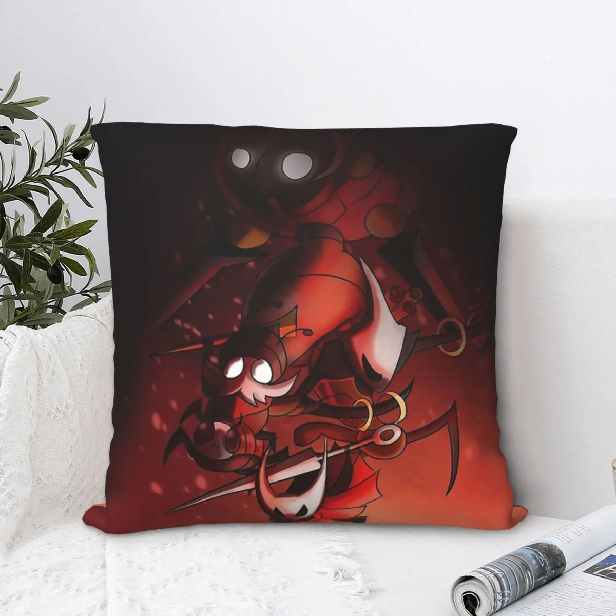 

Action Cool Design Polyester Cushion Cover Hollow Knight Silksong Sofa Chair Decorative Soft Cojines Decorativos