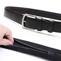 travel cash anti theft belt waist bag men portable pu materials zipper pin buckle belts women outdoor hidden money strap belt