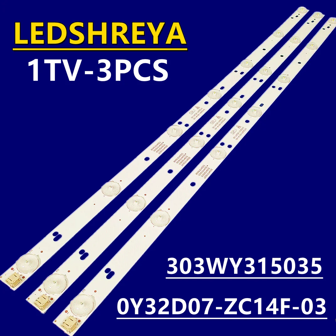 

LED Backlight stiip 7lamps 0Y32D07-ZC14F-03 0Y32D07-ZC21F-05 303WY320031 532WY315M08 For LE32D60S LE32D58 LE32F51I LE32D69