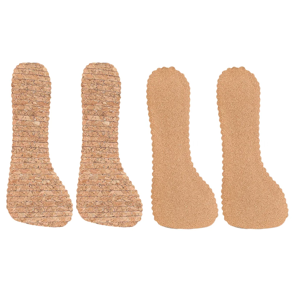 

2 Pairs Dress Shoes Women Arch Supportss Half Size Pad Self Adhesive Insoles High Anti Inserts Cork Cloth Cushion Miss