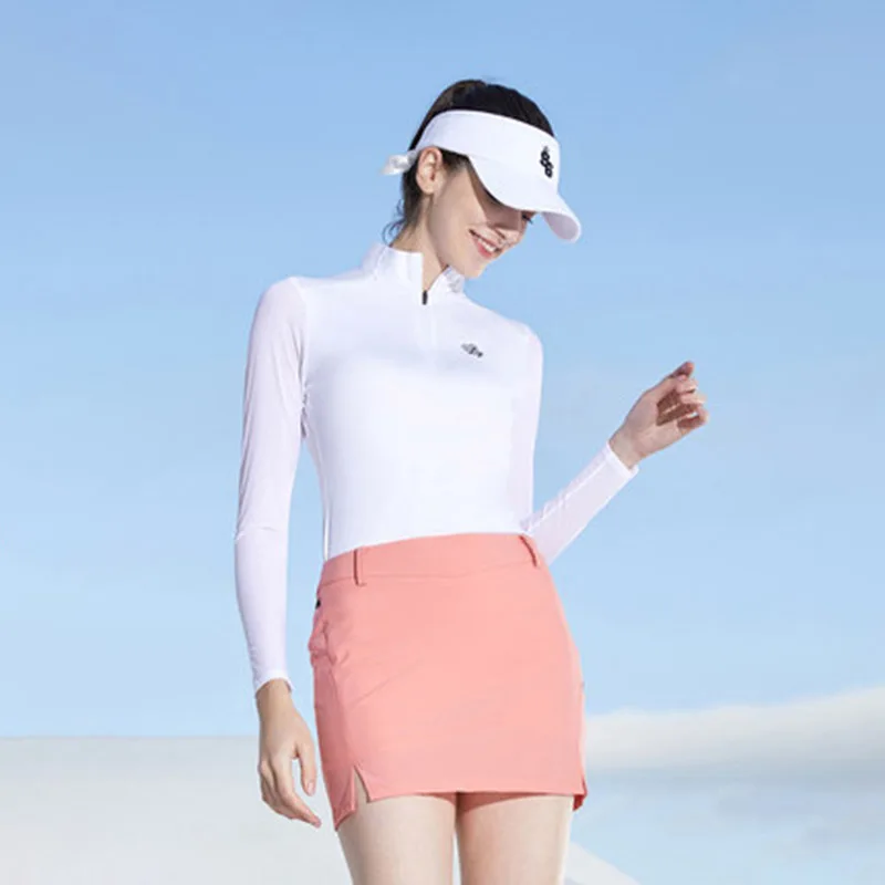 Women's Golf Skirt 2023 Korean Slim Fit Bag Hip Skirt Split Versatile Anti-Walk Sports Casual Women's Sports Shorts