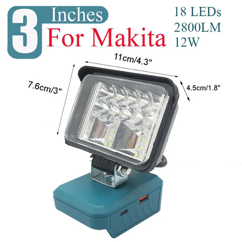 Портативный фонарь ZUIDID для Makita 18В