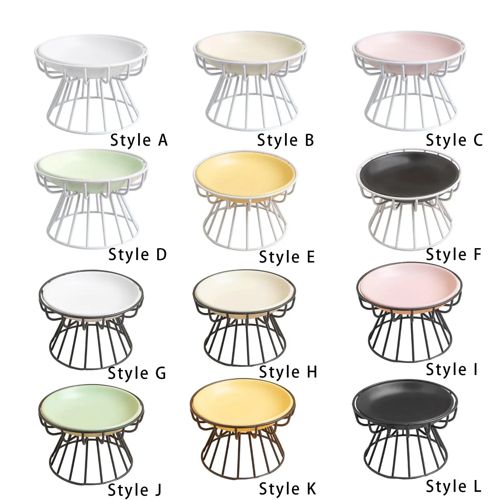 Подъемная миска для кошек, керамическая железная стойка для посуды ...