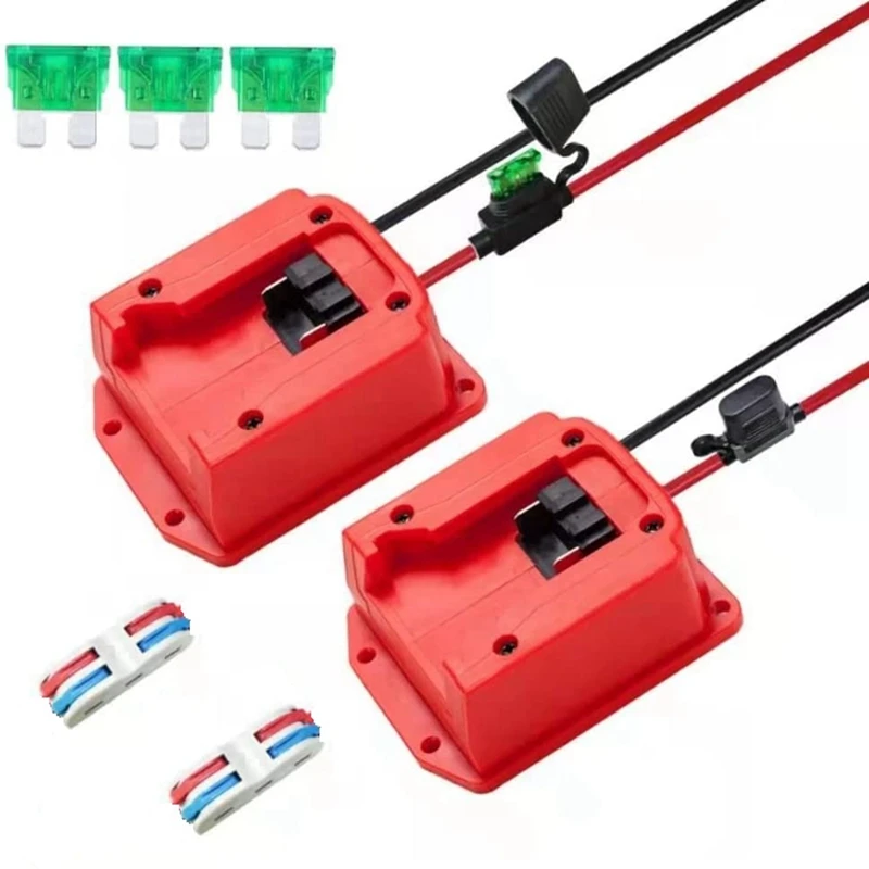 

2 Packs Power Wheel Battery Adapter Compatible With MK 18V Lithium Battery With 14 Gauge Wire For DIY Ride On Truck