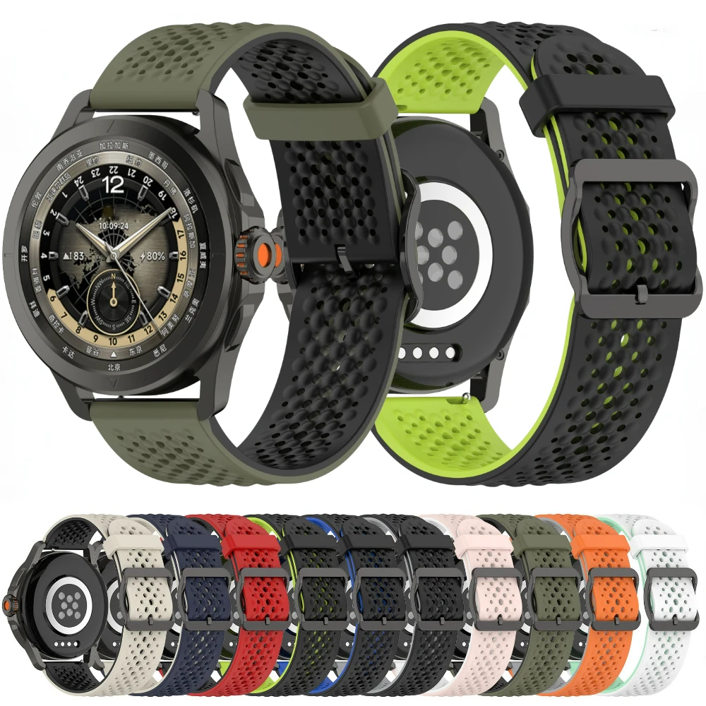 Фото Силиконовый ремешок 20 мм 22 мм для Xiaomi Mi Watch 2 Pro/S4 S3 S2 S1 Active Sport Watchbands для Amazfit GTR 47 мм/GTR 4 3 Pro/GTS Band №1