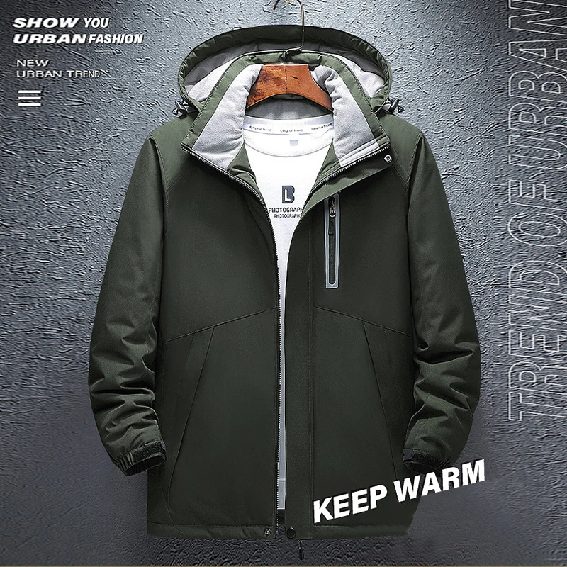 Electric Heated Jacket Hooded Coat Rechargeable Outwear Winter Warmer Outwear Electric Jacket Heating Warmer Washable