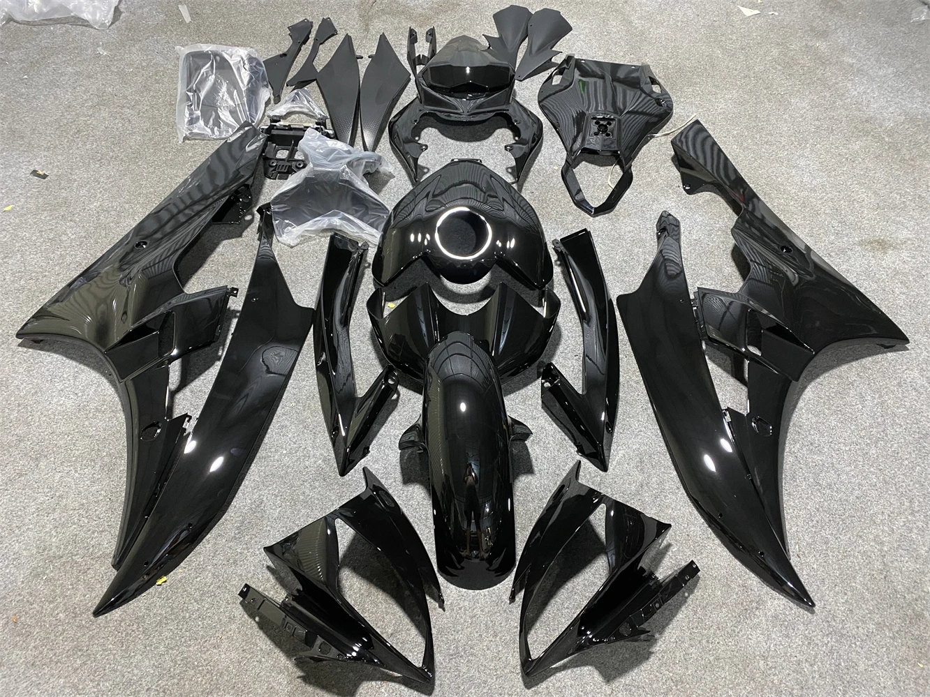 

4Gifts New ABS Whole Fairings Kit Fit for YAMAHA YZF-R6 R6 06 07 2006 2007 Bodywork Set Glossy black