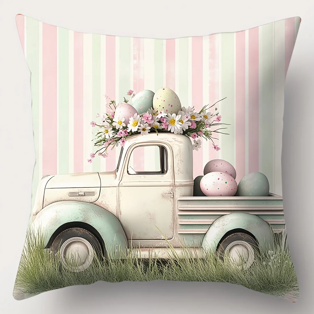 

Пасхальное украшение наволочка пасхальное яйцо венок кролик узор принт гостиная диван наволочка фермерский дом украшение дома комнаты