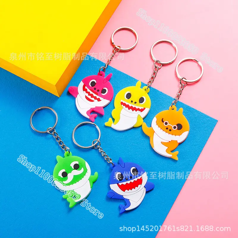 Брелок для ключей Акула украшение школьного рюкзака из ПВХ мультяшный милый