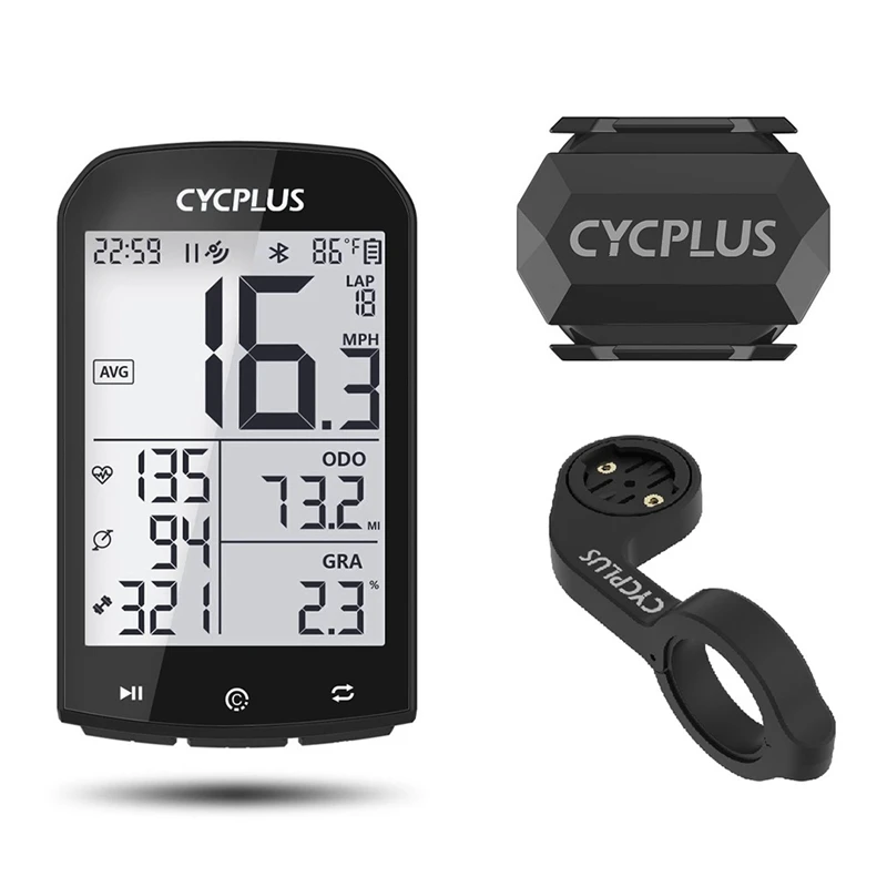 CYCPLUS Wireless Bluetooth ANT Riding Equipment M1 Wireless Odometer C3 Speed Cadence Dual-Mode Sensor With Stopwatch Bracket