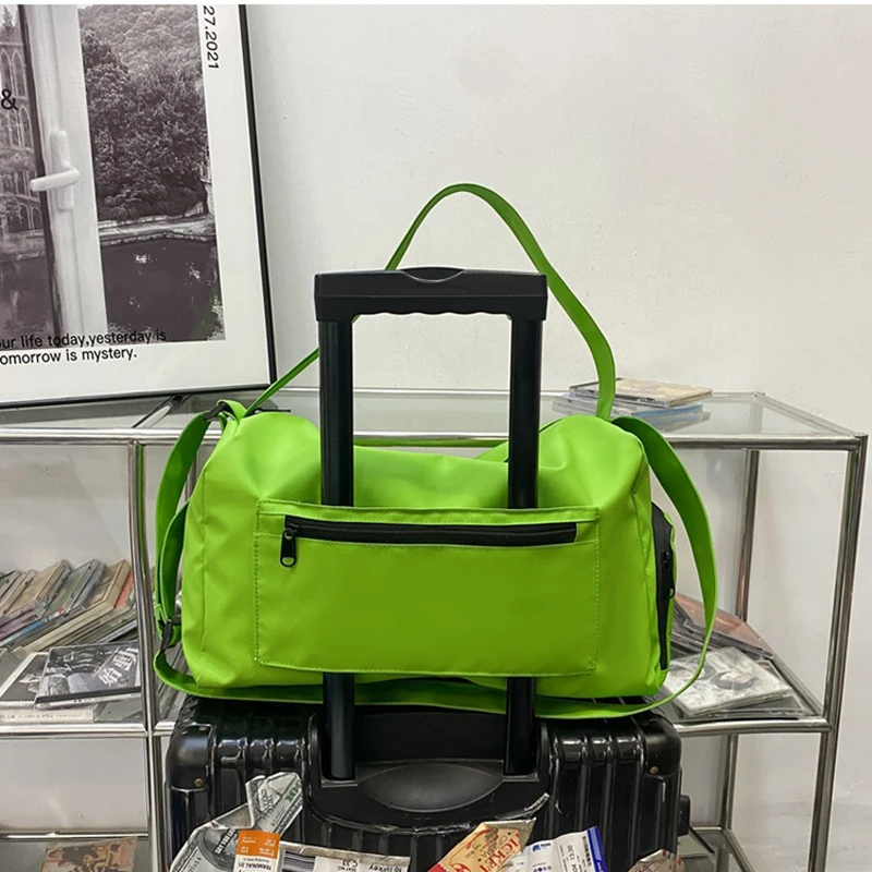 Large Capacity Folding Travel Bags Waterproof Tote Handbag Travel Duffle Bags Oxford Singer Shoulder Sports Fitness Bag