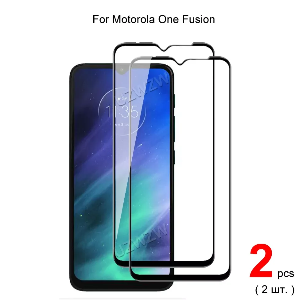 

For Motorola One Fusion Full Coverage Tempered Glass Phone Screen Protector Protective Guard Film 2.5D 9H Hardness