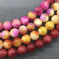 round 46810mm red yellow persian chalcedony loose beads for diy craft bracelet necklace jewelry making