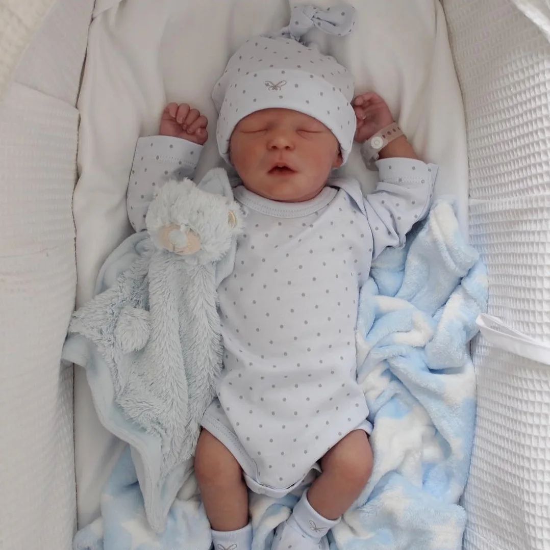 

Lifelike Silicone Vinyl Girl Doll Baby Reborn 18 Inch 47 CM Realistic Sleeping Babies Dolls With Lovely Clothes Kids Playmate
