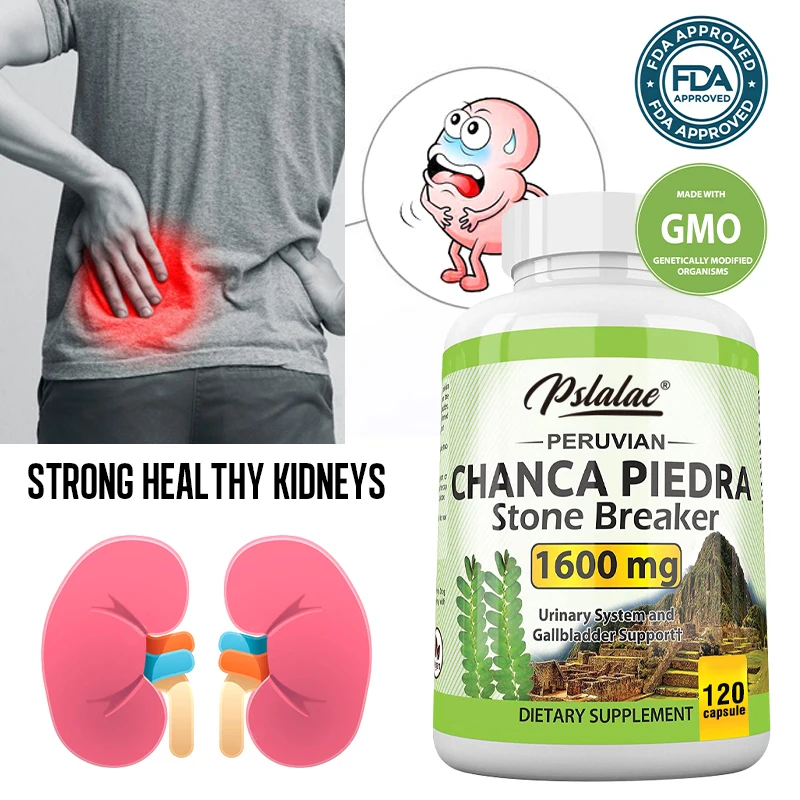 

Chanca Piedra 1600 Mg - 120 Tablets Kidney Stone Gallbladder Support Peruvian Chanca Piedra Non-GMO