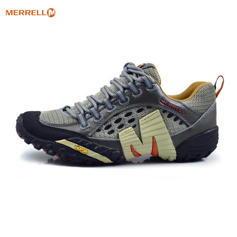 Original Merrell M Men Lightweight Air Mesh Breathable Outdoor Sport Hiking Shoes Male Mountain Cross-Country Climbing Sneakers