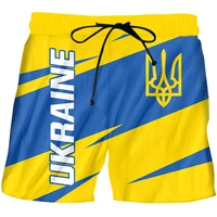 3d ukraine men shorts sublimation print womens ukraine clothing knee casual love ukraine flag short pants dropshipping custom