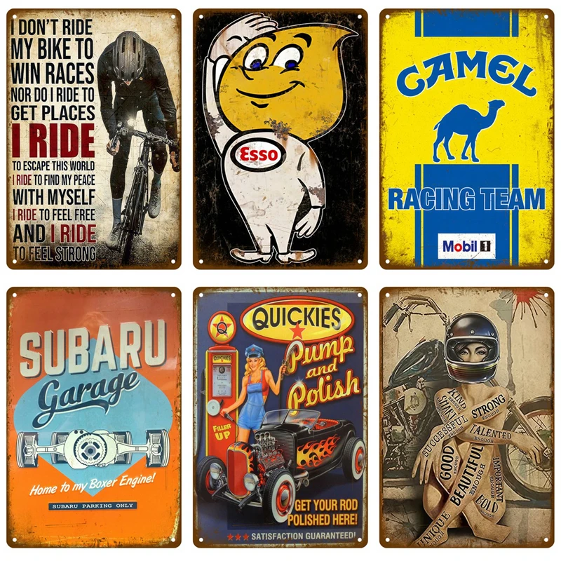 Винтажный оловянный металлический постер для гаража автозапчасти знак ретро