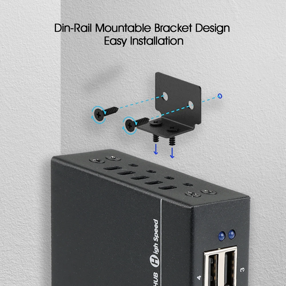 Фото Металлический разветвитель Sipolar с 4 портами Mini USB 2,0 3,0, мощность 12 В, мощность 1 А, быстрое крепление для ПК, ноутбука, мобильного телефона №4