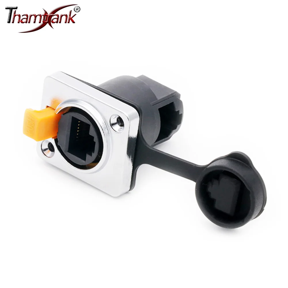 1 шт. прямой тип 8p8c Женский Шасси панели крепления розетки RJ45 Ethernet разъем IP65 RJ45 водонепроницаемый сетевой разъем
