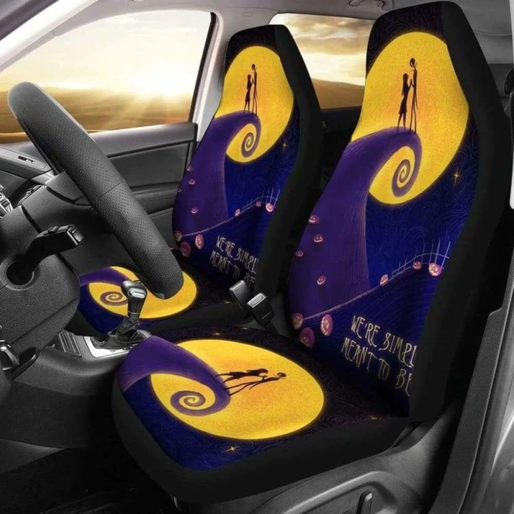 

Nightmare Before Christmas 2019 Car Seat Covers Amazing,Pack of 2 Universal Front Seat Protective Cover