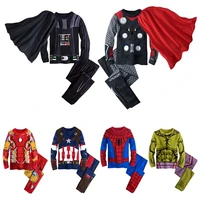 spiderman clothes set children top pants outfits toddler kids ironmen thor tracksuit outwear baby boys party cosplay costume