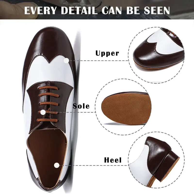 SWDZM Men Genuine Leather dancing shoes boys latin dance shoes for Men party Ballroom dance shoes tango sole sole male Indoor