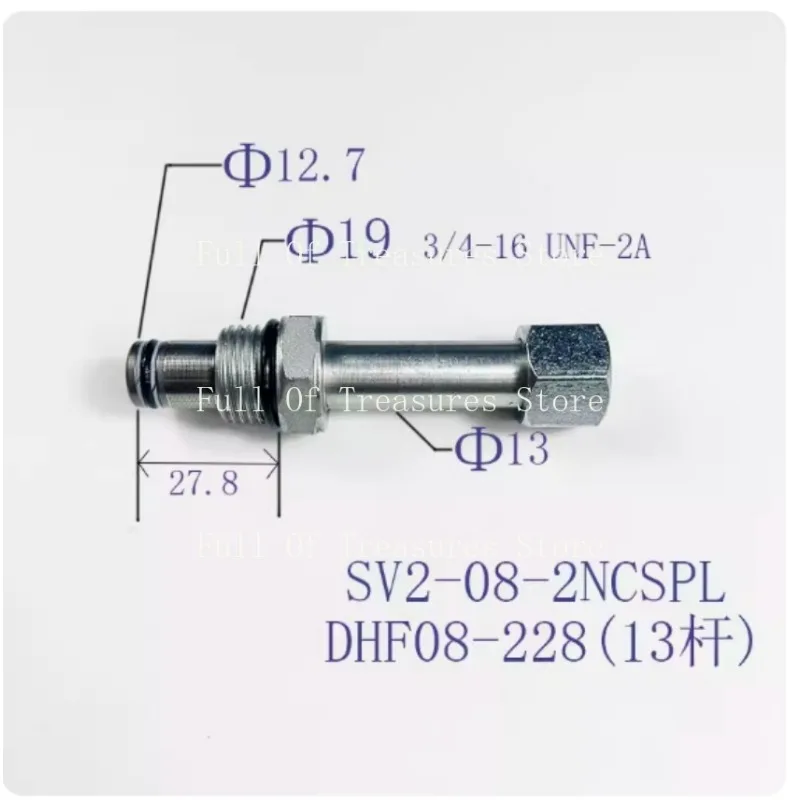 Для Válvula direcional do cartucho hidráulico eletromagnético tipo retorno corte 2 DHF08-228 SV08-28 SV08-2NCSP-L