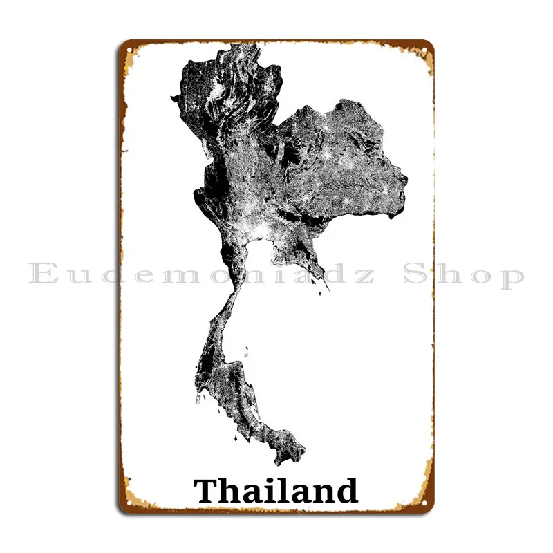

Карта Таиланда, плакат, металлический плакат, настенная пещера для паба, железная стена, фотоплакат
