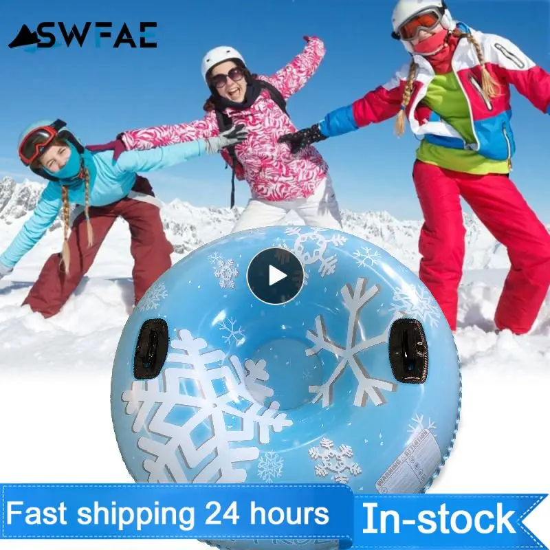 

2020 New Ski Ring Snow Tube Inflatable Winter Ski With Handle Circle Floated Skiing Board PVC Durable Outdoor Snow Tube Snow Toy