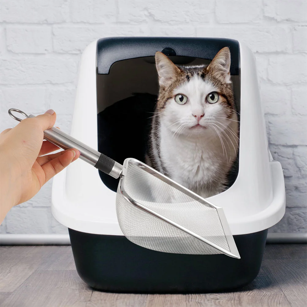 Совок для кошачьего туалета из нержавеющей стали домашних животных совок