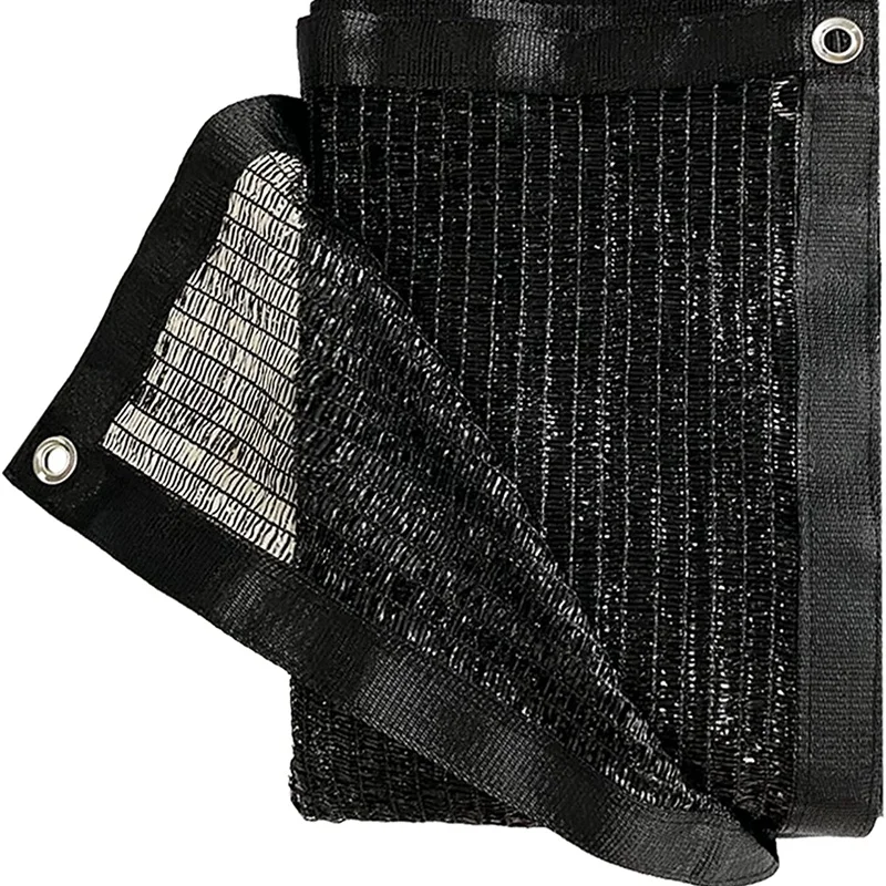 

50% Black Shade Cloth 10Ft X 15Ft Taped Edge With Grommets Sun Net Mesh For Garden Patio Backyard