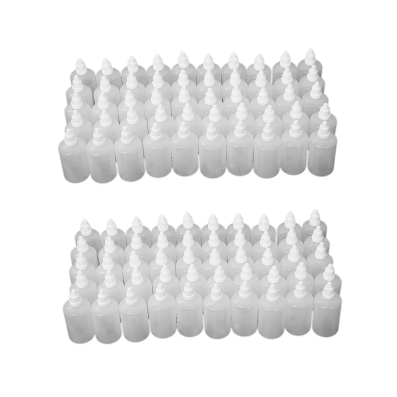 

100 Plastic LDPE Squeezable Dropper Bottles Eye Liquid Empty New (100Ml Capacity)