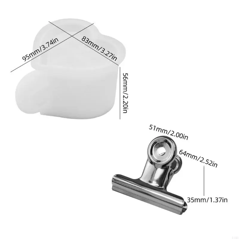 R3MC Multefuntional Craft Силиконовая плесень сердца чаша для хранения миски формы