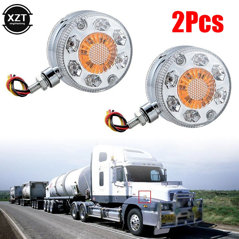 

12-24V Double-sided Turn Signal Lamps Super Bright Roof Lights 24 LED Waist Lamp Side Tail Lamp for Trailer Truck Pickup Tractor