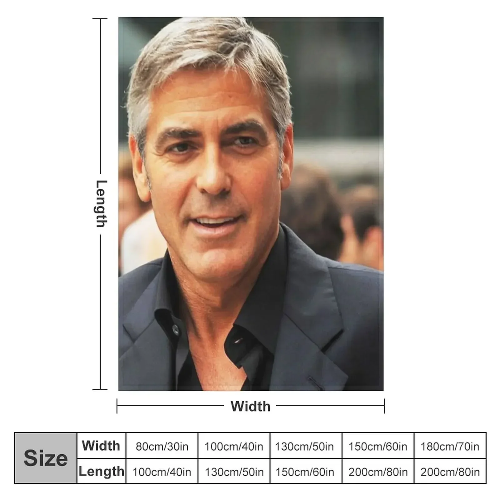 Одеяло с изображением фото-арта Джорджа Клууна тяжелые одеяла манга