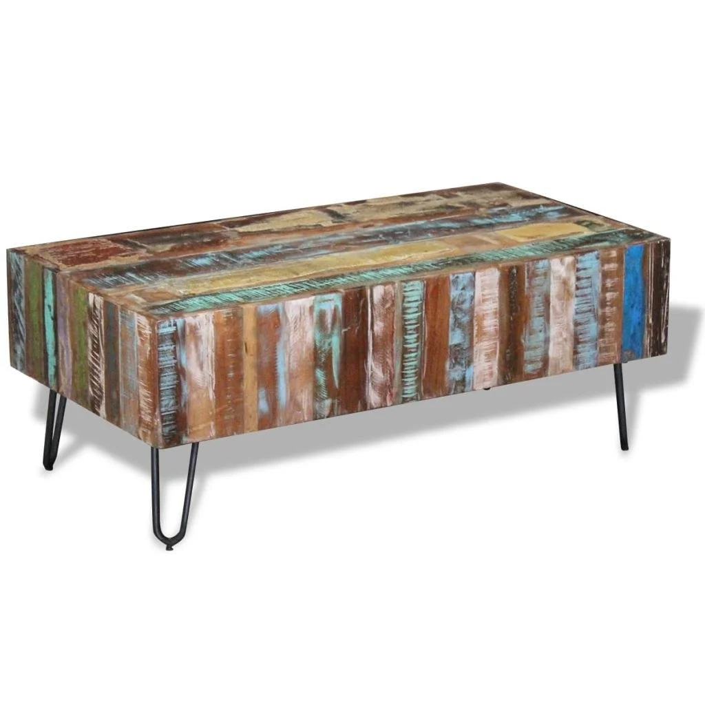 

Coffee Table Solid Reclaimed Wood 39.4"x19.7"x15"