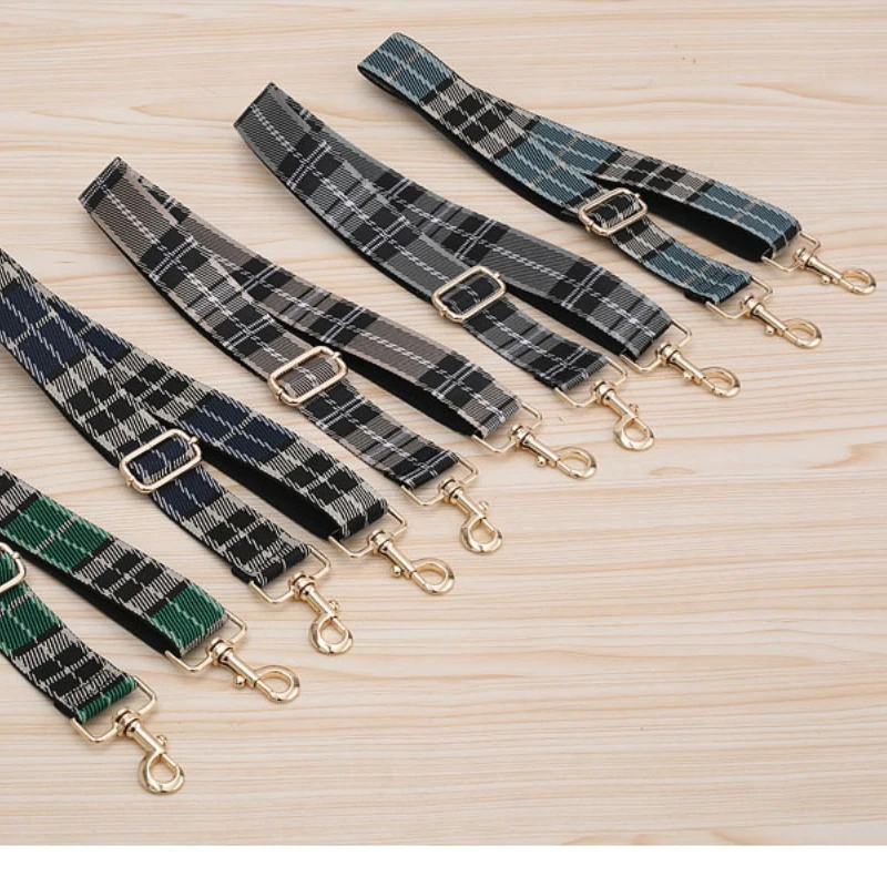 Contrast Color Plaid Bag Wide Shoulder Strap Accessories Women Bag Replacement Shoulder Diagonal Adjustment Long Shoulder Strap