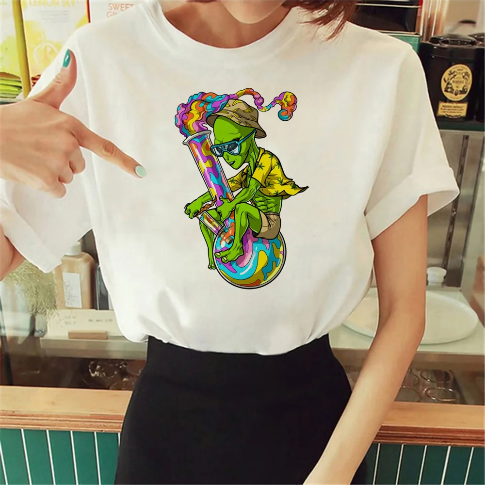 

Weed t-shirts women designer tshirt female Japanese manga clothing