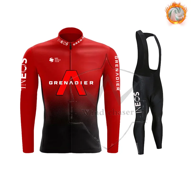 

2023 Men's Winter Keep Warm Fleece Cycling Jersey Set Mtb Bicycle Clothes Wear Racing Bike Clothing Cycling Set Ineos Grenadier