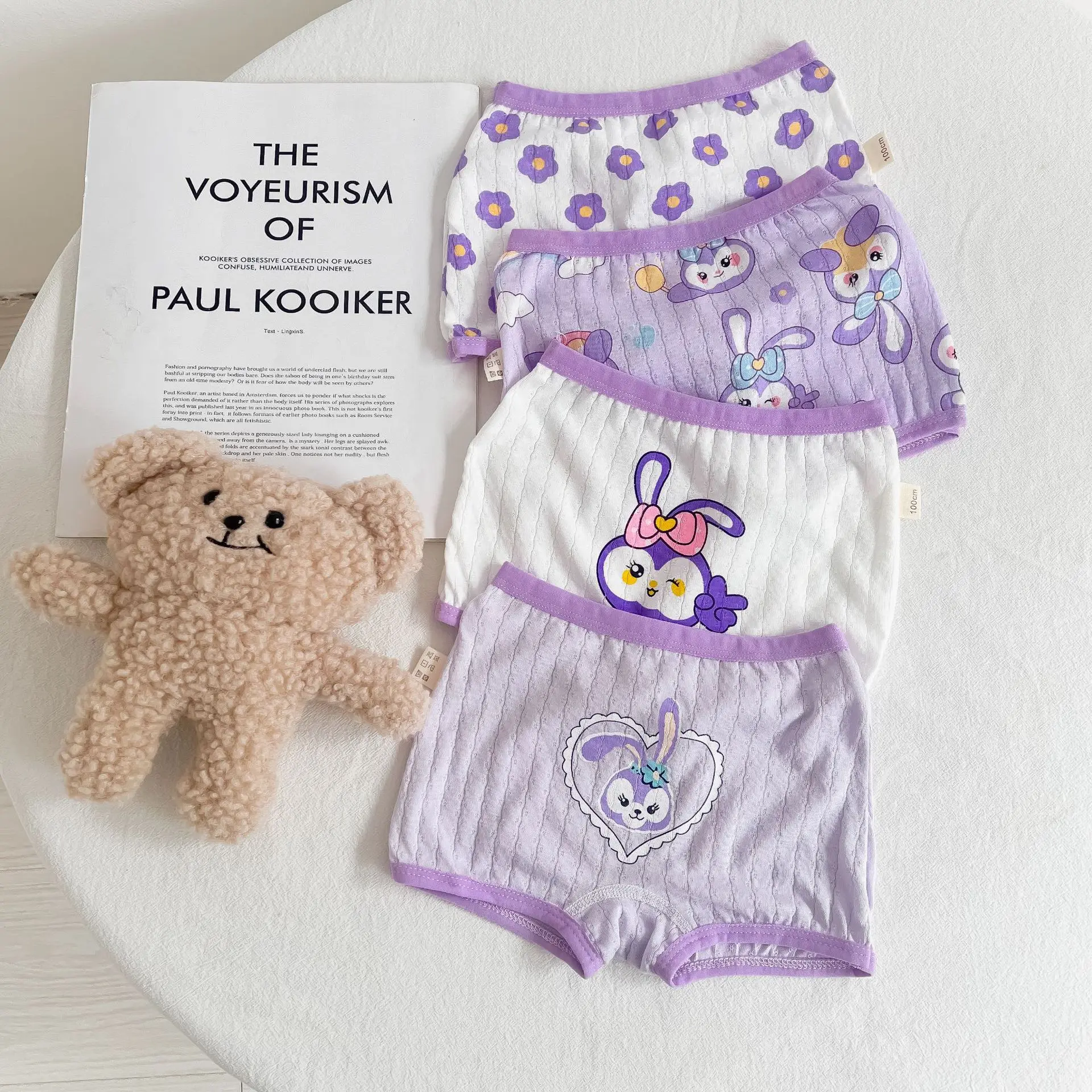 

4Pcs Disney Stellalou Girls Children's Panties Summer Cotton Breathable Underwear Cute Boxer Comfortable Children's Shorts