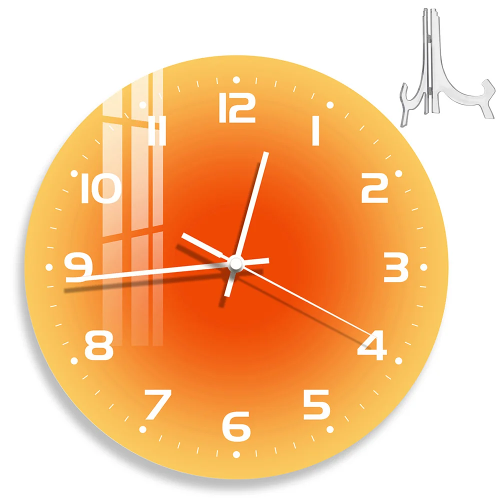 

Decorative Acrylic Wall Clock Round Wall Clock Desktop Clock Ornament Living Room Clock
